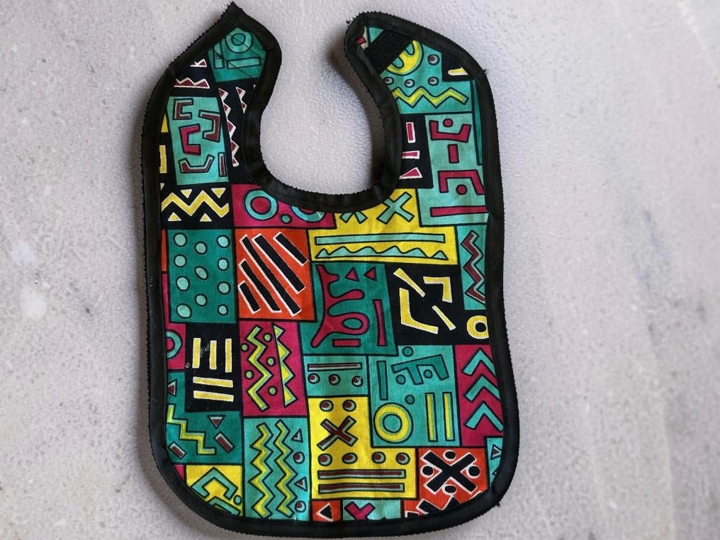 ORANGE KENTE BIB