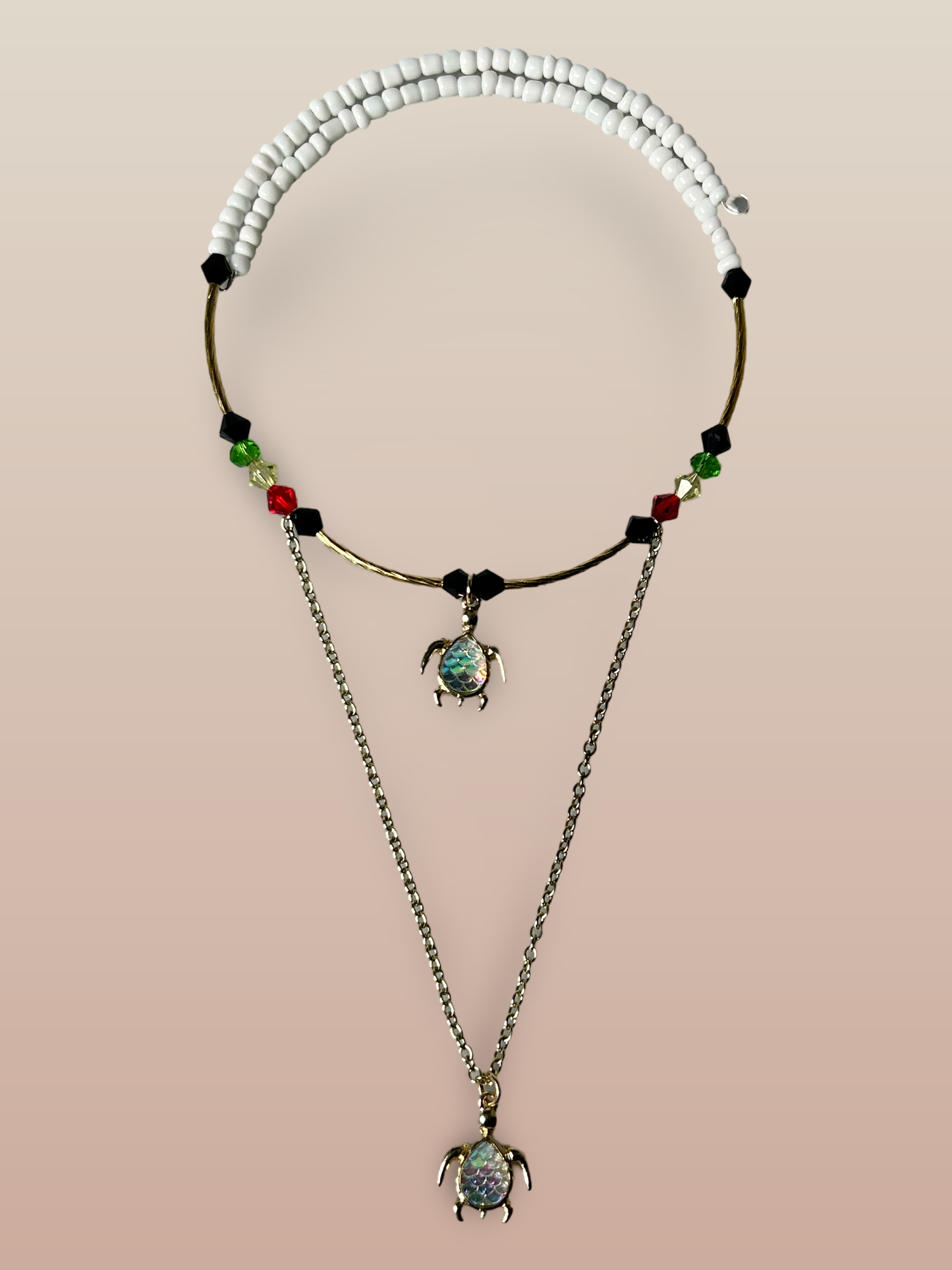 DOUBLE CHAIN TURTLE CHOKER