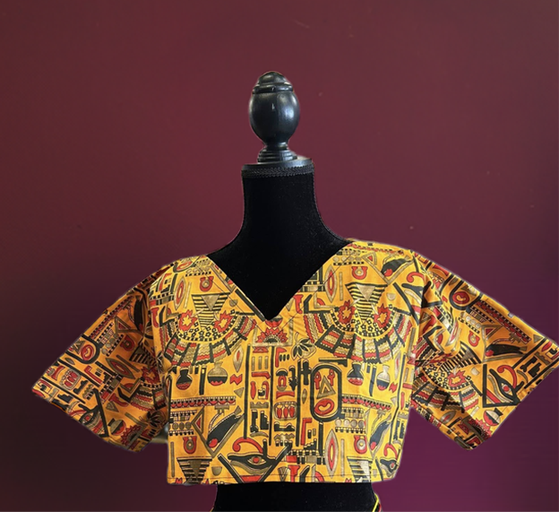 EGYPTIAN PATTERN KENTE CROP TOP