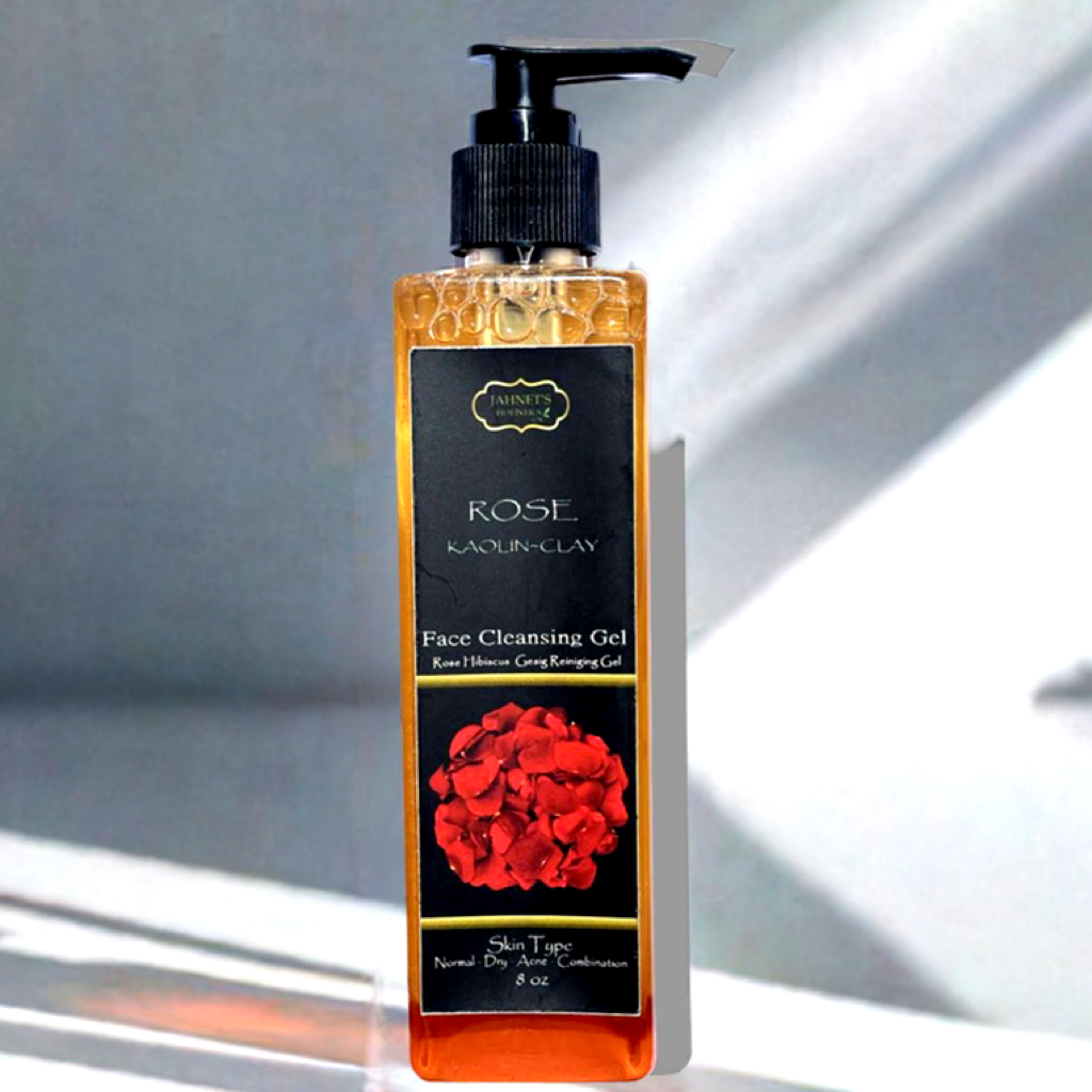 Rose & Kaolin Clay Face Cleansing Gel | Gentle Pore Cleansing & Hydrating Natural Face Wash for Acne-Prone & Sensitive Skin