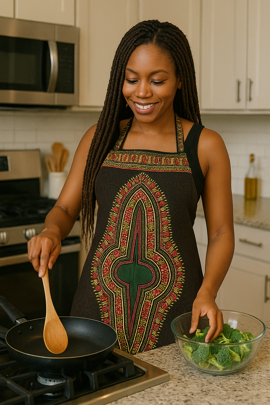 BROWN KENTE APRON
