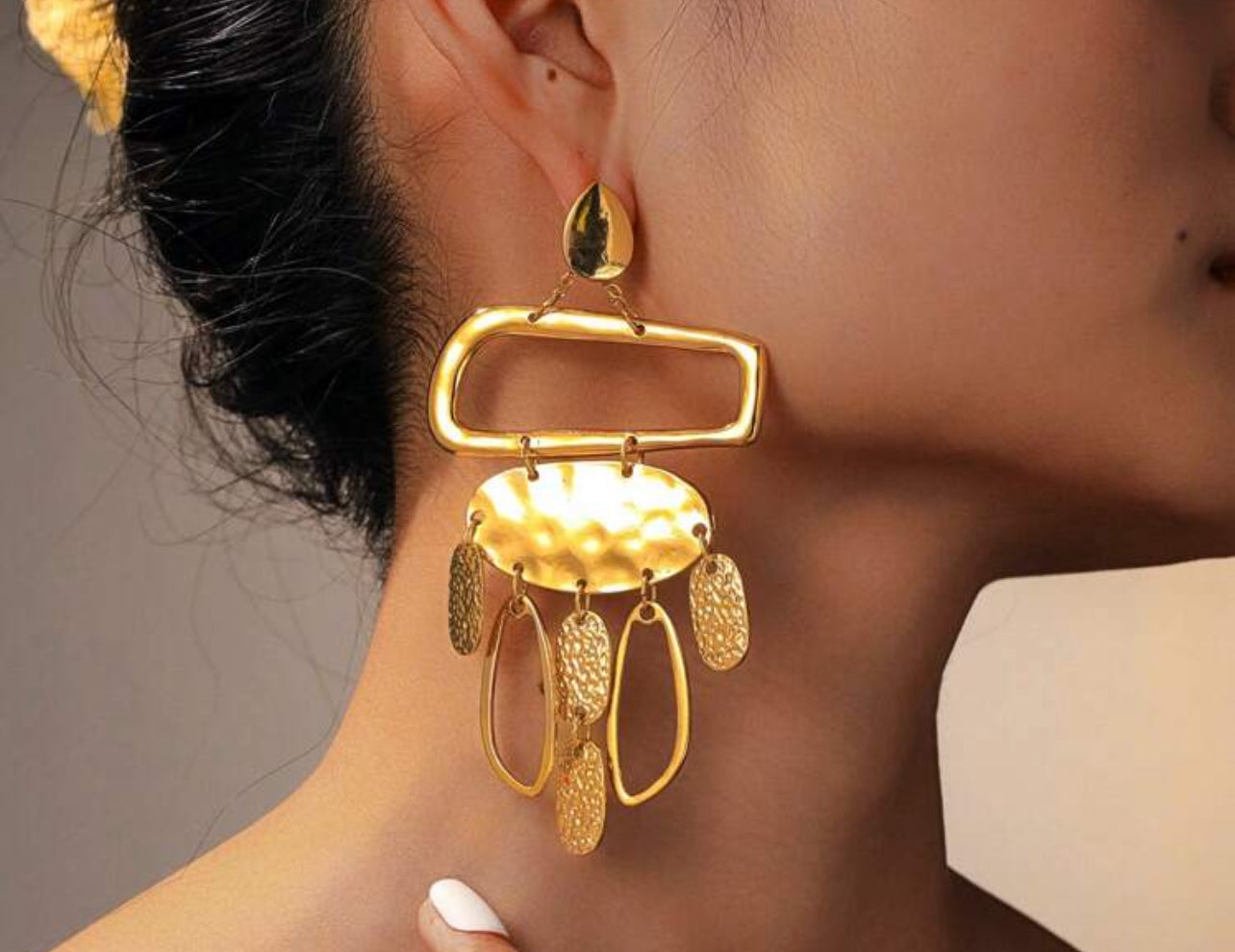 SQUARE TRIBAL EARRINGS