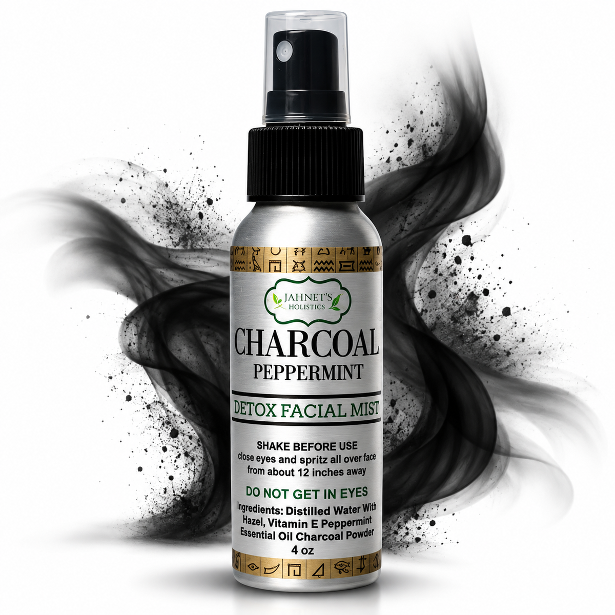 Charcoal Peppermint Face & Body Mist | Refreshing Underarm, Foot & Skin Spray