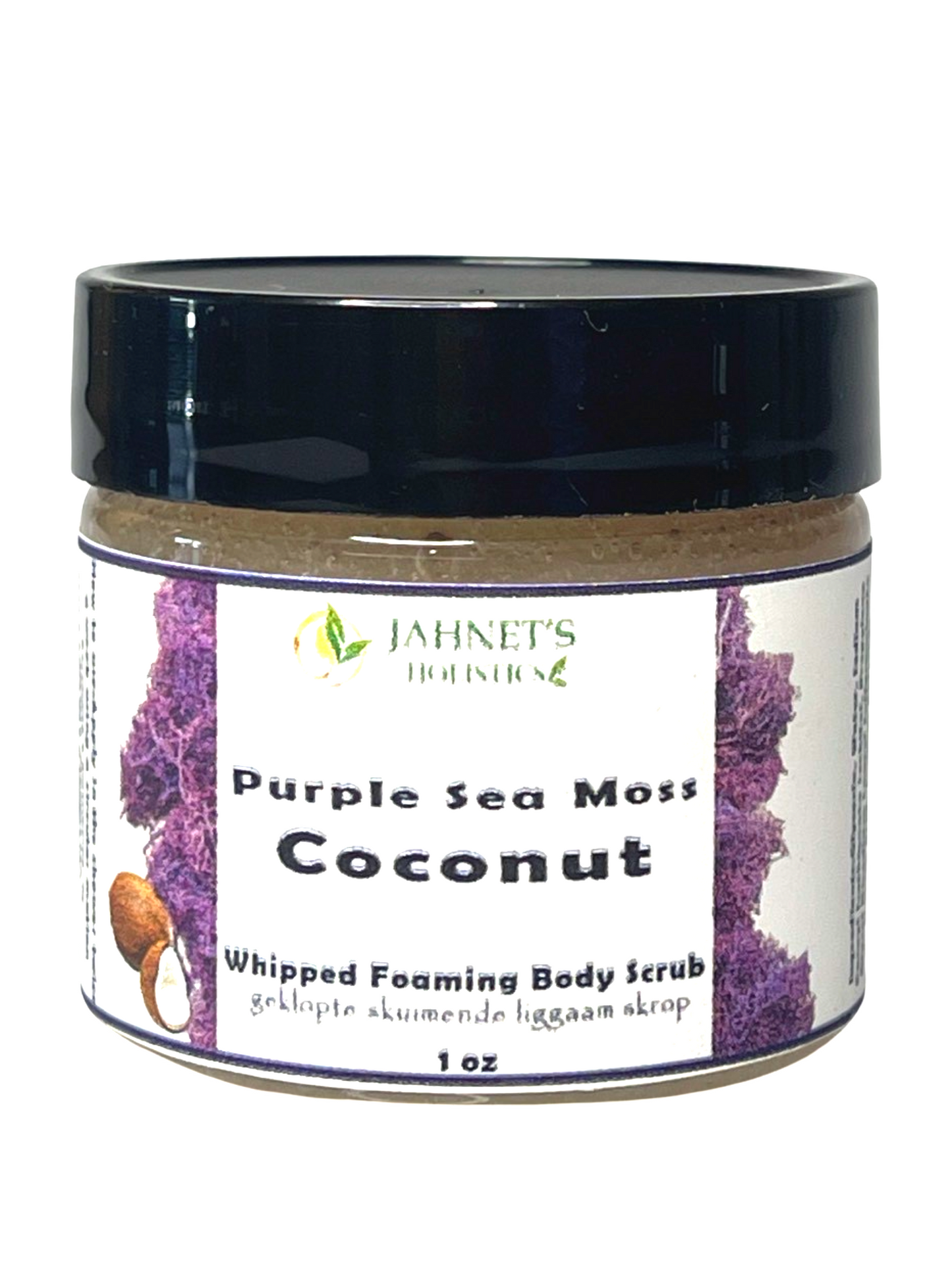 MINI PURPLE SEA MOSS COCONUT WHIPPED FOAMING BODY SCRUB (1OZ)