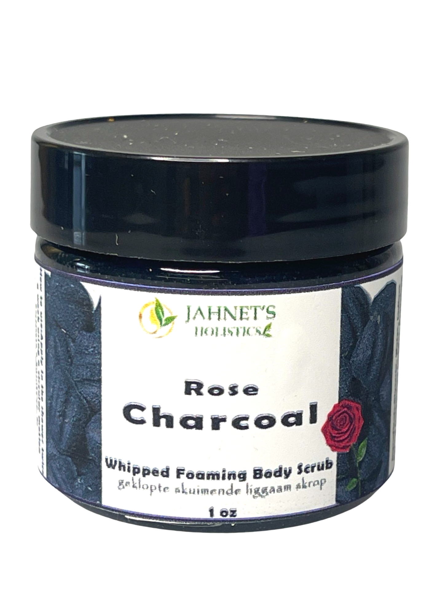 MINI ROSE CHARCOAL FOAMING WHIPPED BODY SCRUB (1OZ)