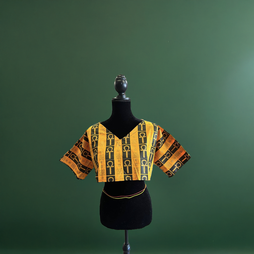ANKH KENTE CROP TOP