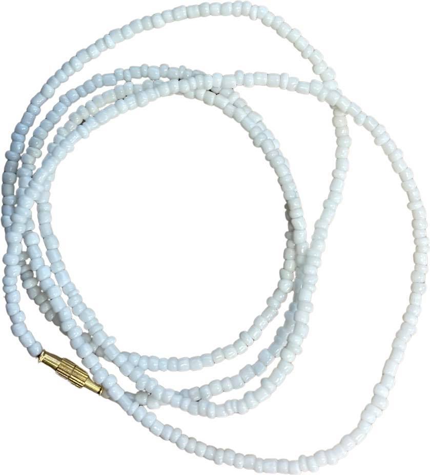 WHITE WAIST BEADS