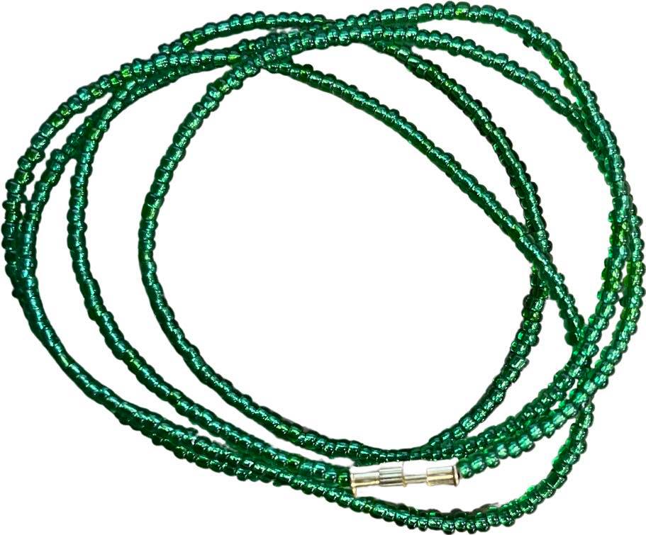 GREEN WAIST BEADS