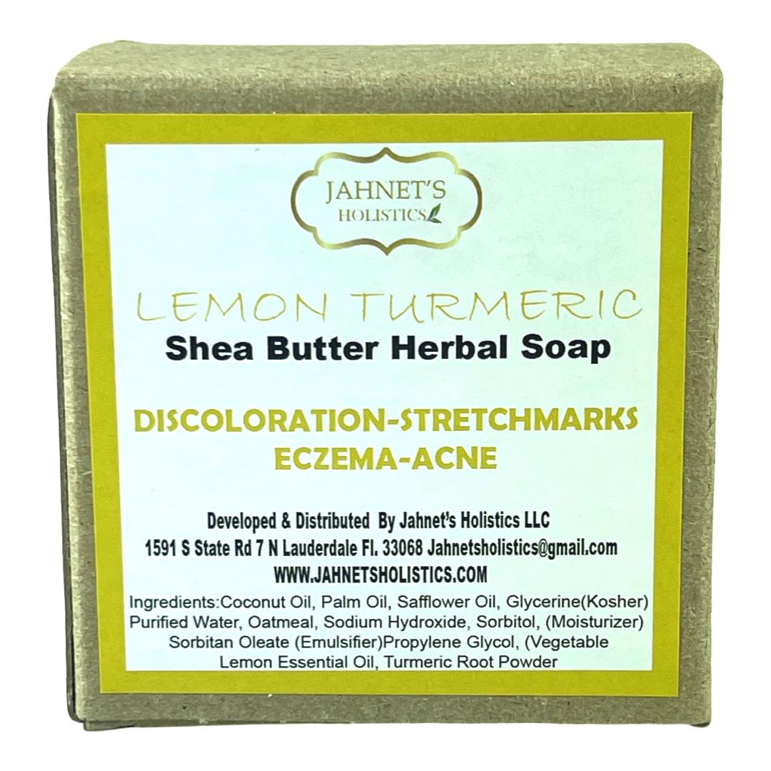 Natural lemon turmeric soap