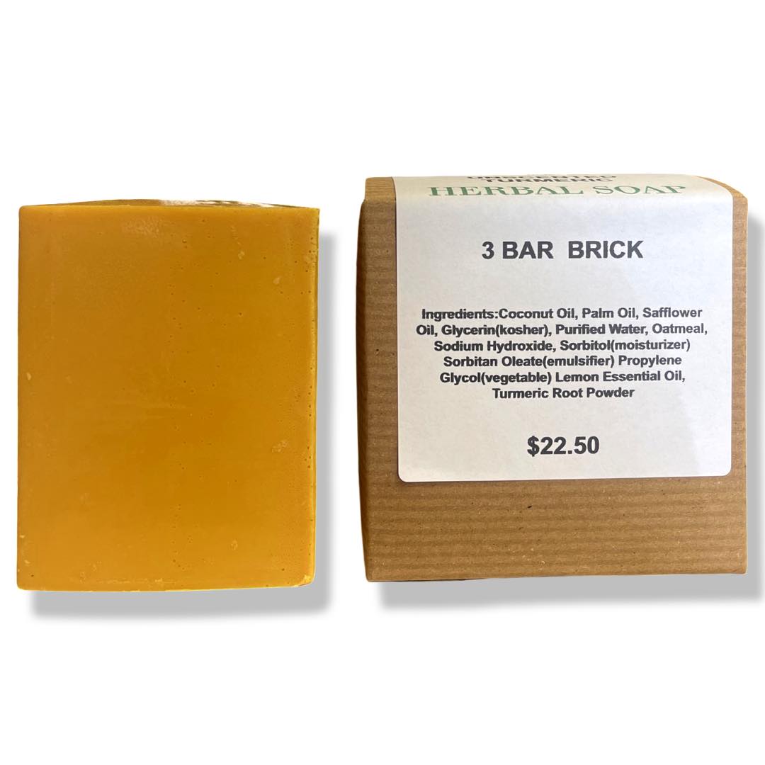 LAVENDER TURMERIC 3 BAR UNCUT BRICK