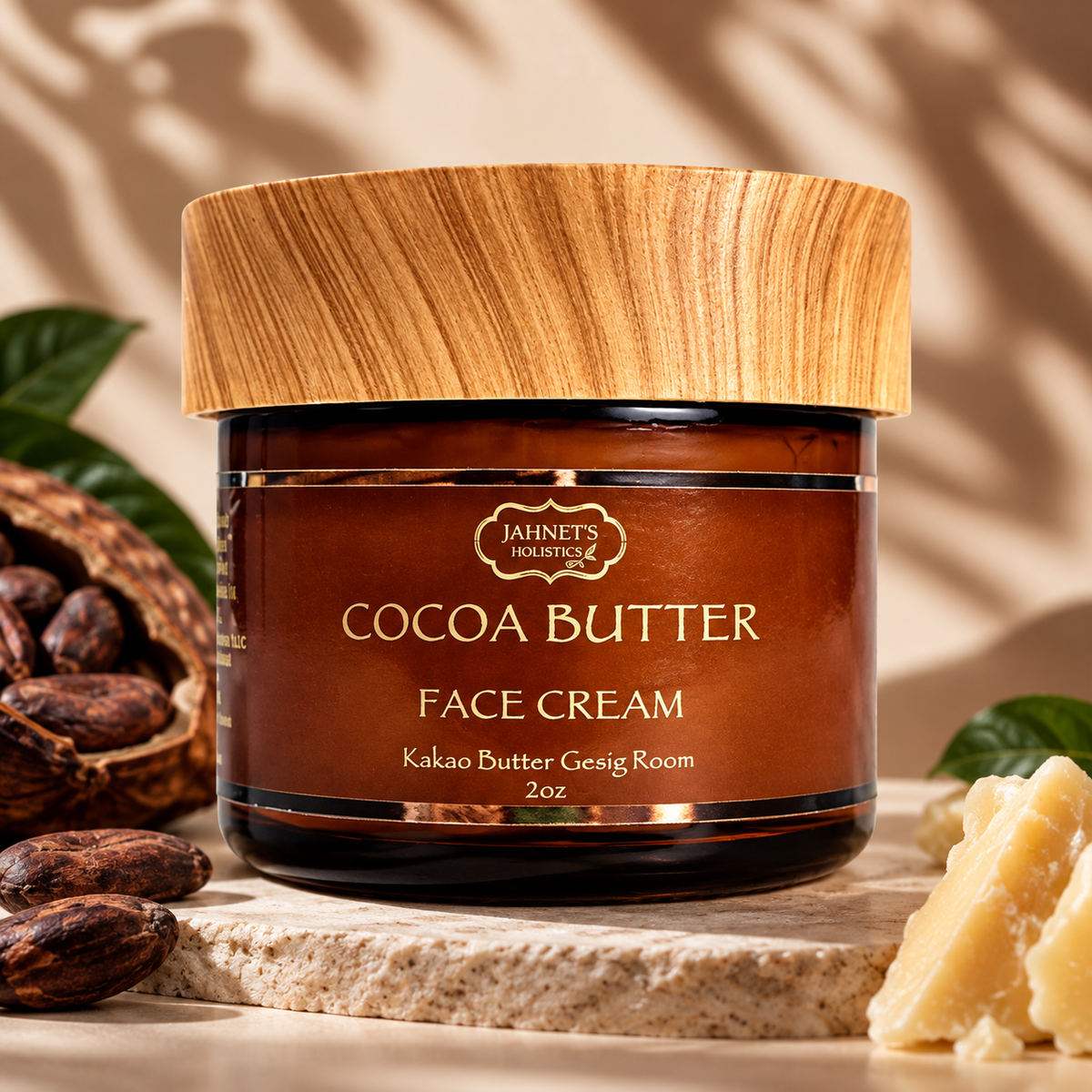 Cocoa Butter Face Cream | Hydrating Moisturizer for Dry Skin, Dark Spots & Hyperpigmentation | Plant-Based Skincare