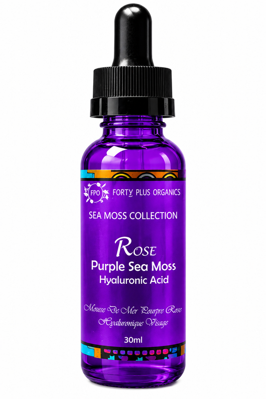 Rose Purple Sea Moss Hyaluronic Acid Serum for Hydration, Anti-Aging & Glowing Skin