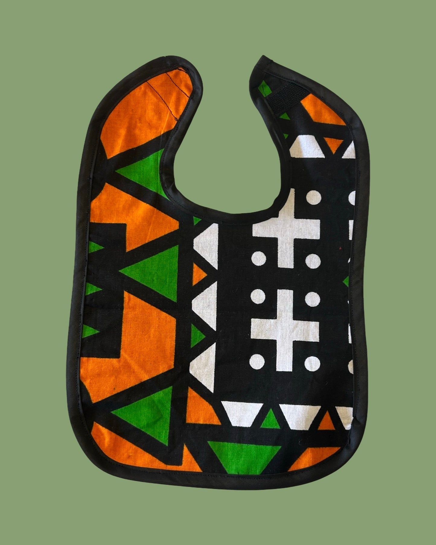 ORANGE KENTE BIB