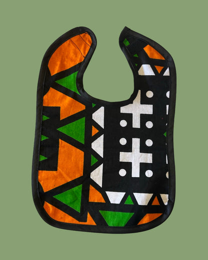 ORANGE KENTE BIB