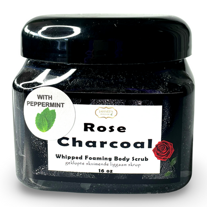 ROSE PEPPERMINT CHARCOAL WHIPPED BODY SCRUB
