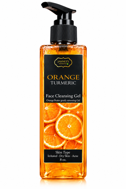 Orange Turmeric Brightening Face Cleansing Gel for Dark Spots, Acne & Uneven Skin Tone | Plant-Based Vitamin C Cleanser