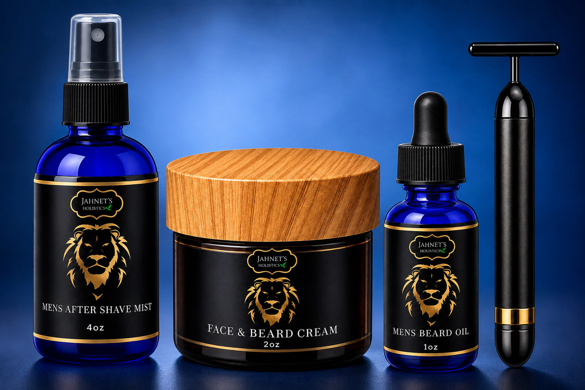 Men’s Holistic Skincare & Beard Care Collection.