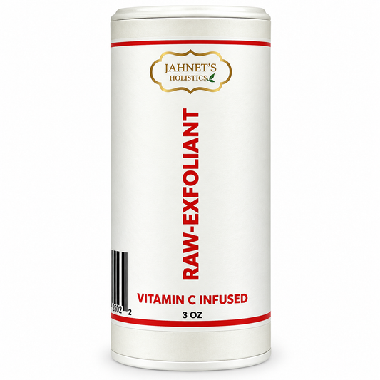 Vitamin C Raw Exfoliant – Gentle Rice Flour & Colloidal Oatmeal Facial Scrub for Brightening, Dark Spots & Smooth Skin