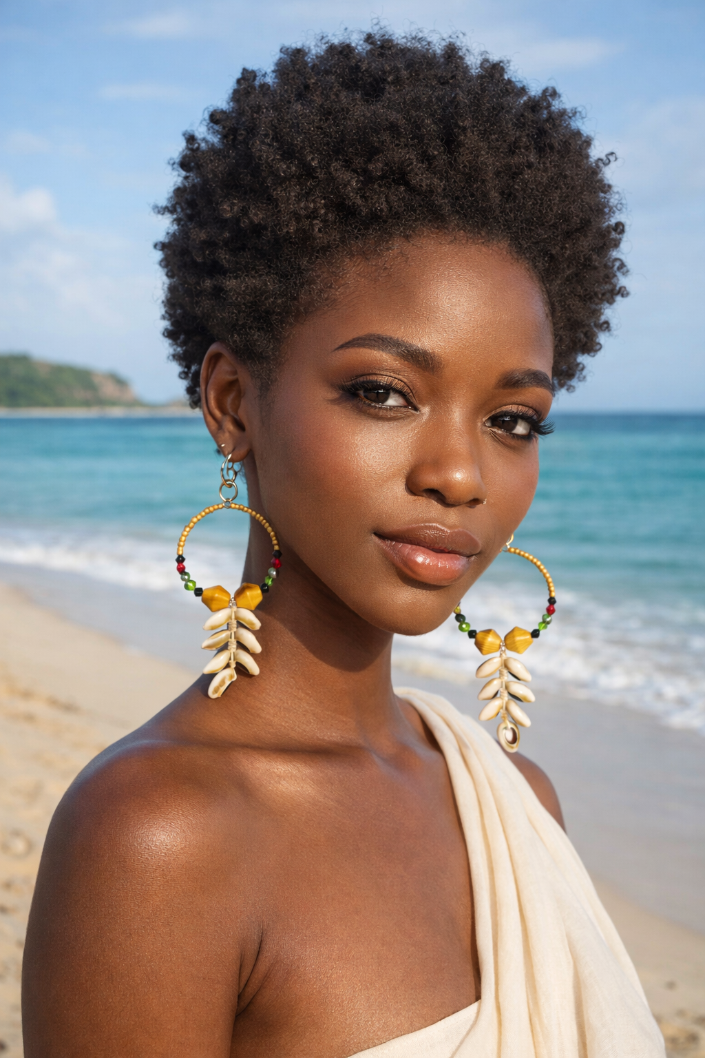 COWRIE SHELL HOOPS