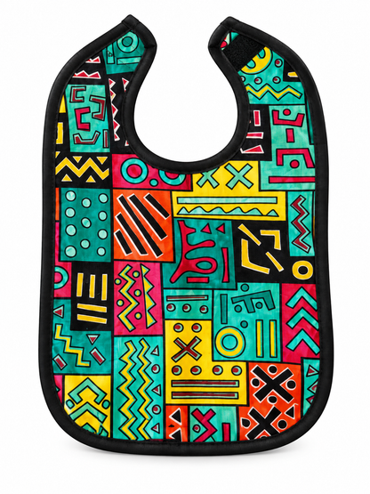 ORANGE KENTE BIB