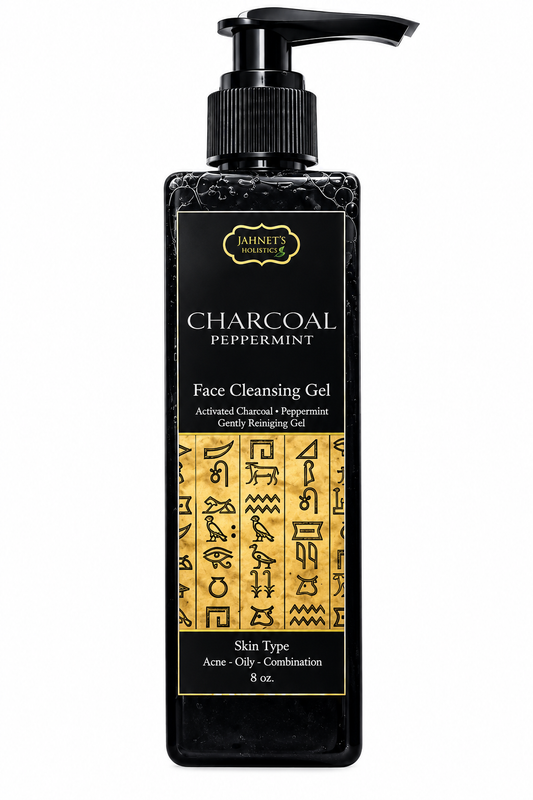 Charcoal Peppermint Face Cleansing Gel for Acne, Oily Skin & Deep Pore Detox | Natural Plant-Based Face Wash