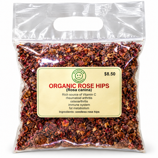 ORGANIC ROSE HIPS FOR SKIN & IMMUNE SUPPORT