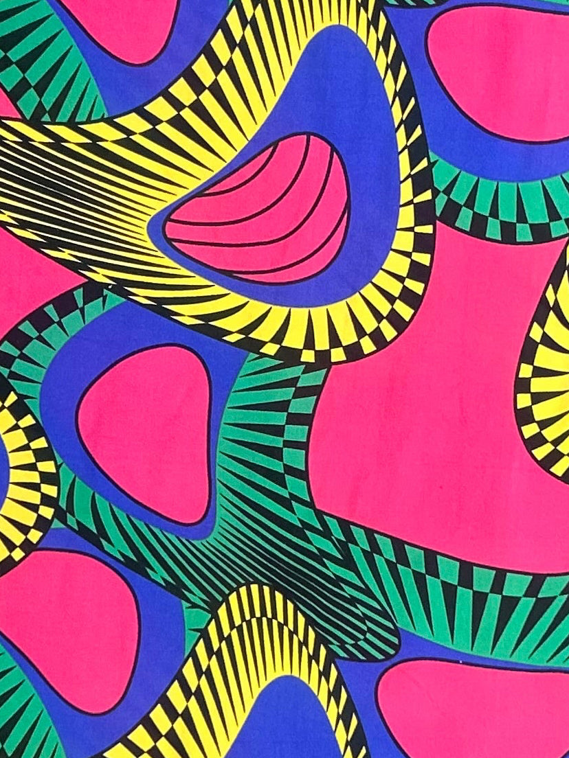 High-Waisted African Print Pencil Skirt