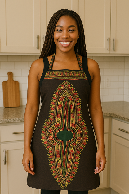BROWN KENTE APRON