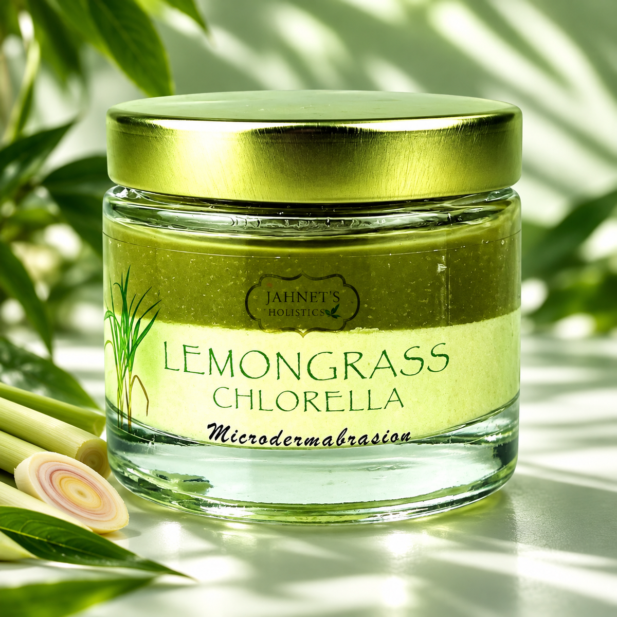 Lemongrass Chlorella Microdermabrasion Scrub | Natural Exfoliator for Dark Spots, Acne Scars & Glowing Skin