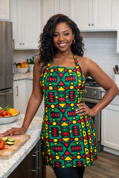RASTA PRINT APRON