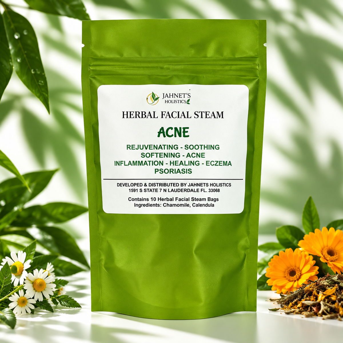 Acne Herbal Facial Steam – Chamomile & Calendula Pore Detox Steam for Acne-Prone Skin