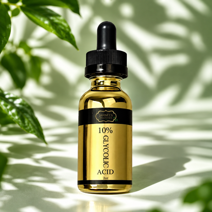 Glycolic Acid 10% Exfoliating Serum for Dark Spots, Acne Scars & Glowing Skin | Plant-Based AHA Treatment