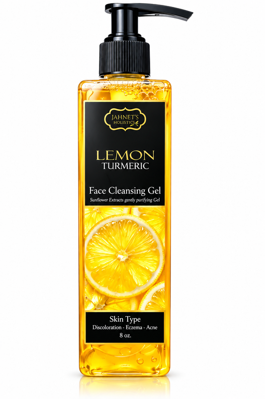 Lemon Turmeric Brightening Face Cleansing Gel for Dark Spots, Acne Scars & Glowing Skin | Natural Plant-Based Cleanser”
