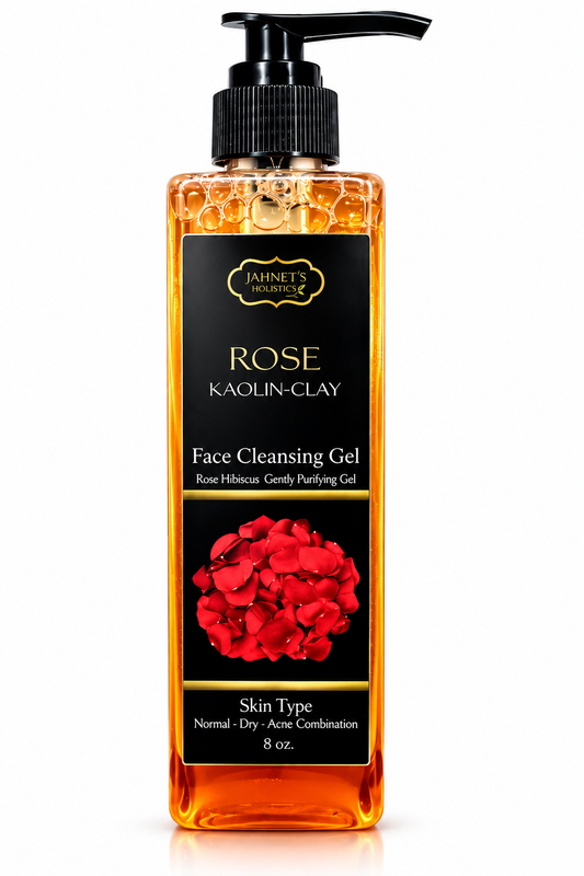 Rose & Kaolin Clay Face Cleansing Gel | Gentle Pore Cleansing & Hydrating Natural Face Wash for Acne-Prone & Sensitive Skin