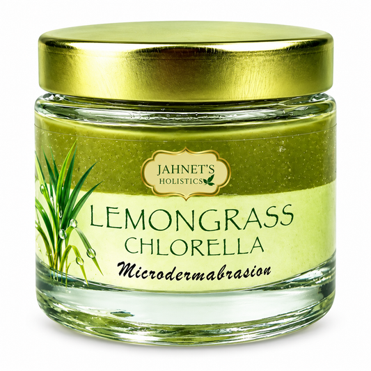 Lemongrass Chlorella Microdermabrasion Scrub | Natural Exfoliator for Dark Spots, Acne Scars & Glowing Skin