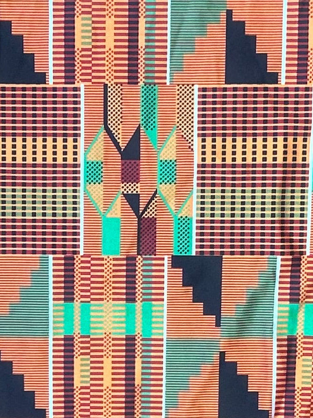 High-Waisted African Print Pencil Skirt