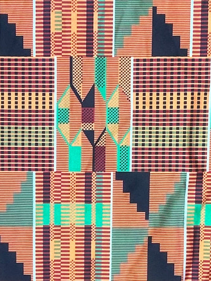 High-Waisted African Print Pencil Skirt