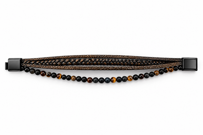 Earth & Onyx Layered Bracelet