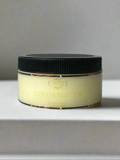 Plant-based cocoa butter body cream for dry skin providing deep hydration and soft smooth skin