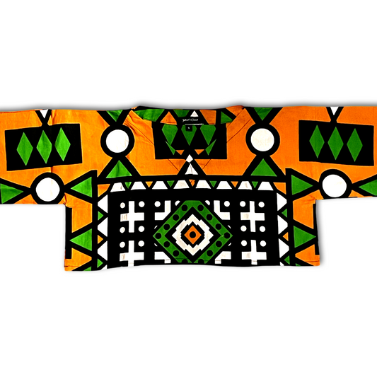 ORANGE  TRIBAL TOP