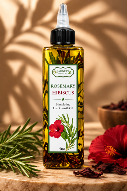 Rosemary Hibiscus Hair Growth Oil | Scalp Stimulating Oil for Thinning Hair, Dry Scalp & Hair Strength