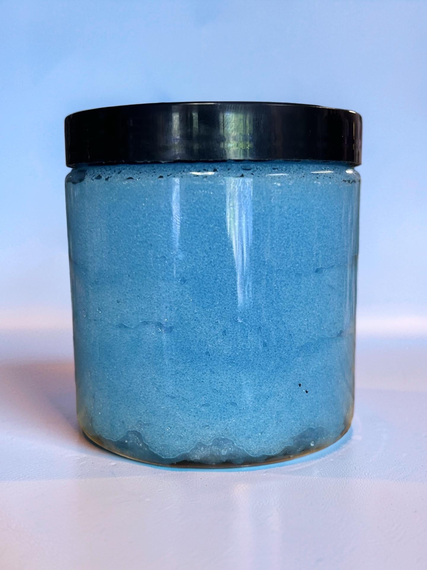 Blue Cotton Candy Body Scrub | Exfoliating Sugar Scrub for Soft, Glowing Skin | Vegan Body Polish