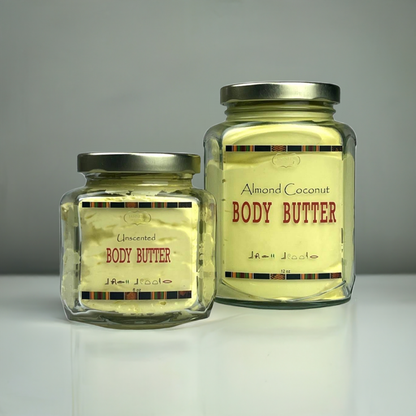 Whipped Almond Coconut Body Butter for Dry Skin | Natural Plant-Based Moisturizer for Glow, Eczema & Dark Spots