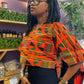 ANKH KENTE CROP TOP
