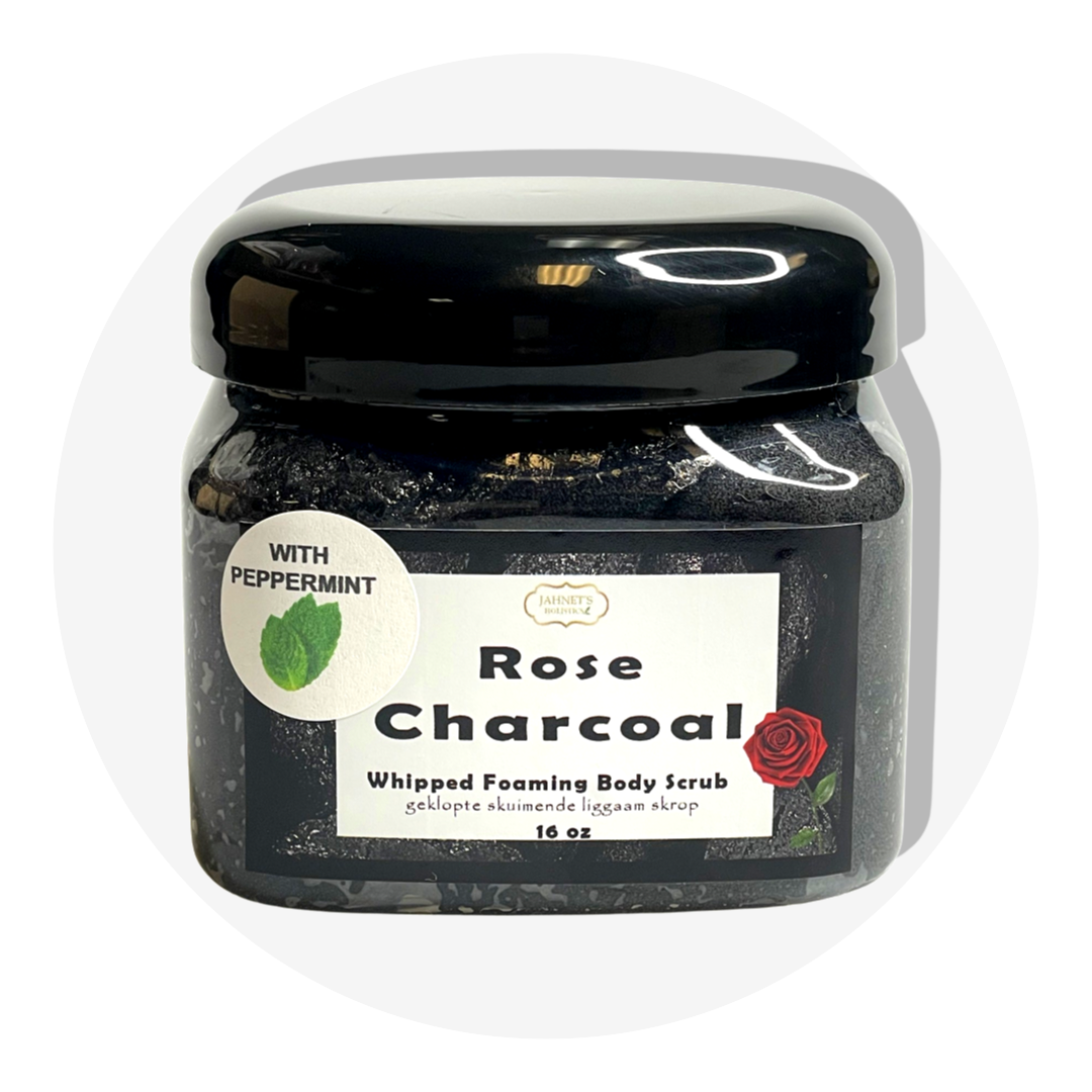 ROSE PEPPERMINT CHARCOAL WHIPPED BODY SCRUB