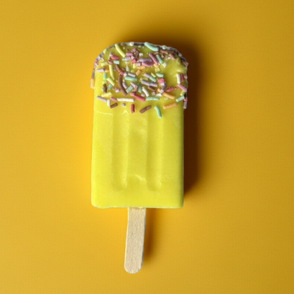 Handmade Banana Popsicle Soap made with plant-based ingredients for soft, moisturized, glowing skin.