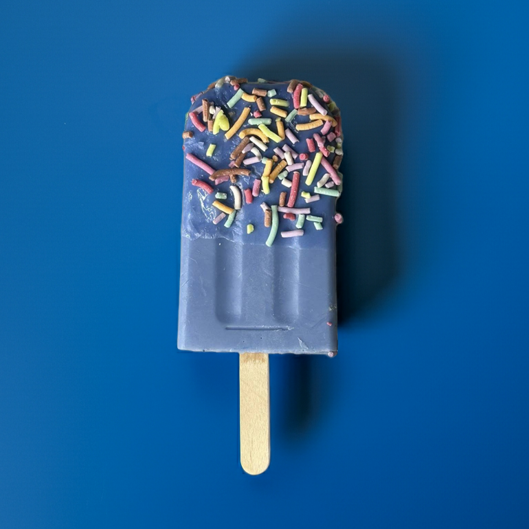 Blue Cotton Candy Popsicle Soap handmade with plant-based ingredients for soft glowing skin.