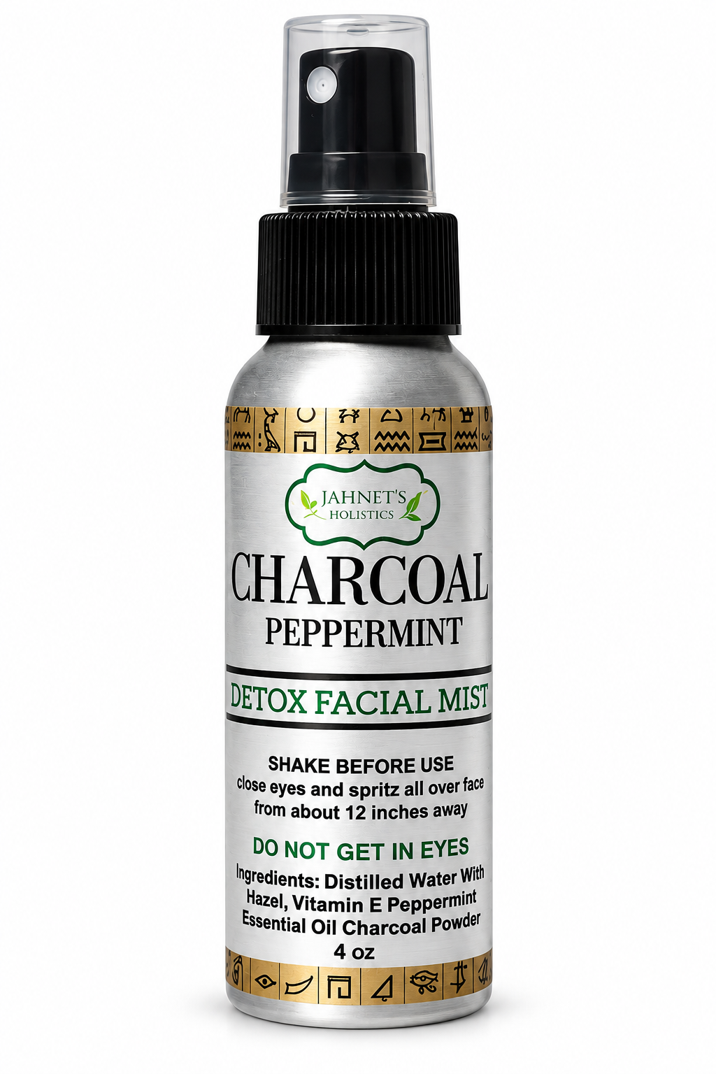 Charcoal Peppermint Face and Body Mist for face, underarms and feet