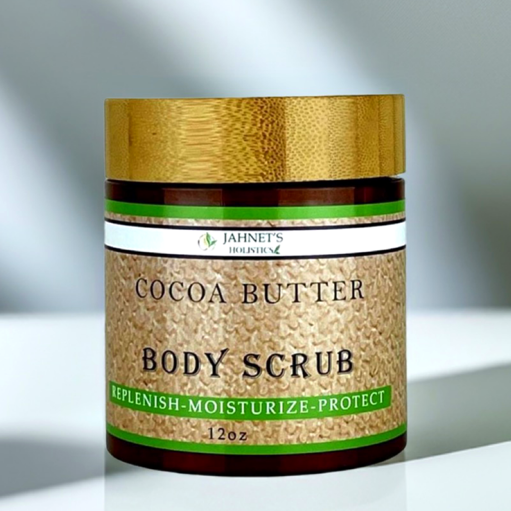     Cocoa butter body scrub for dry skin and natural glow”
