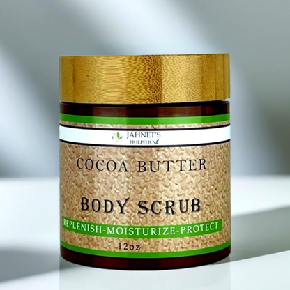     Cocoa butter body scrub for dry skin and natural glow”